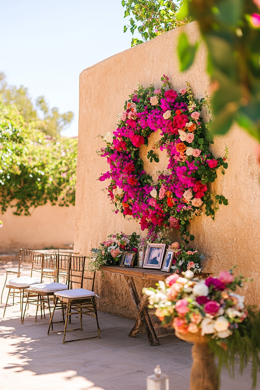 Stunning Floral Memory Wall