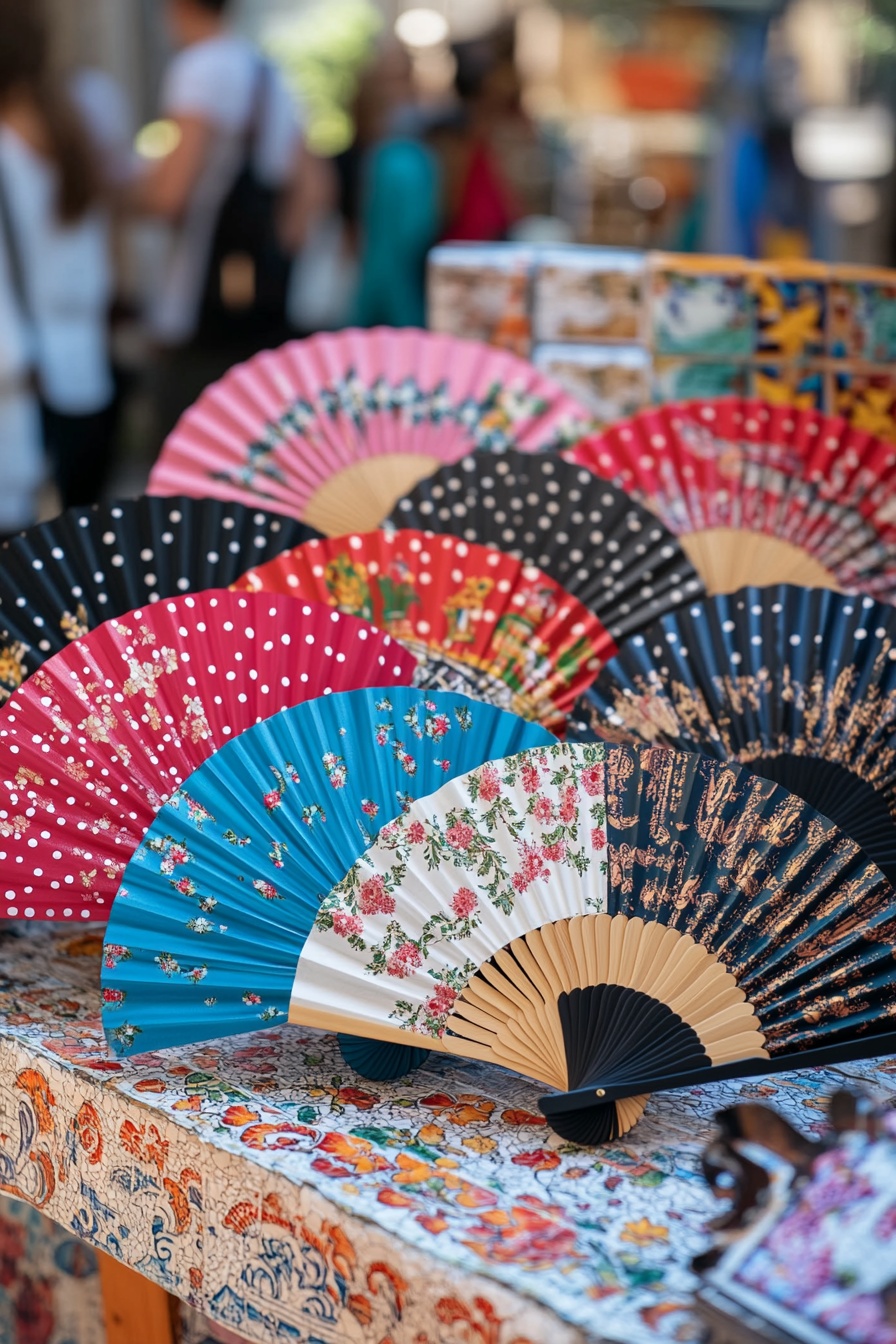 Hand-Painted Wedding Fans
