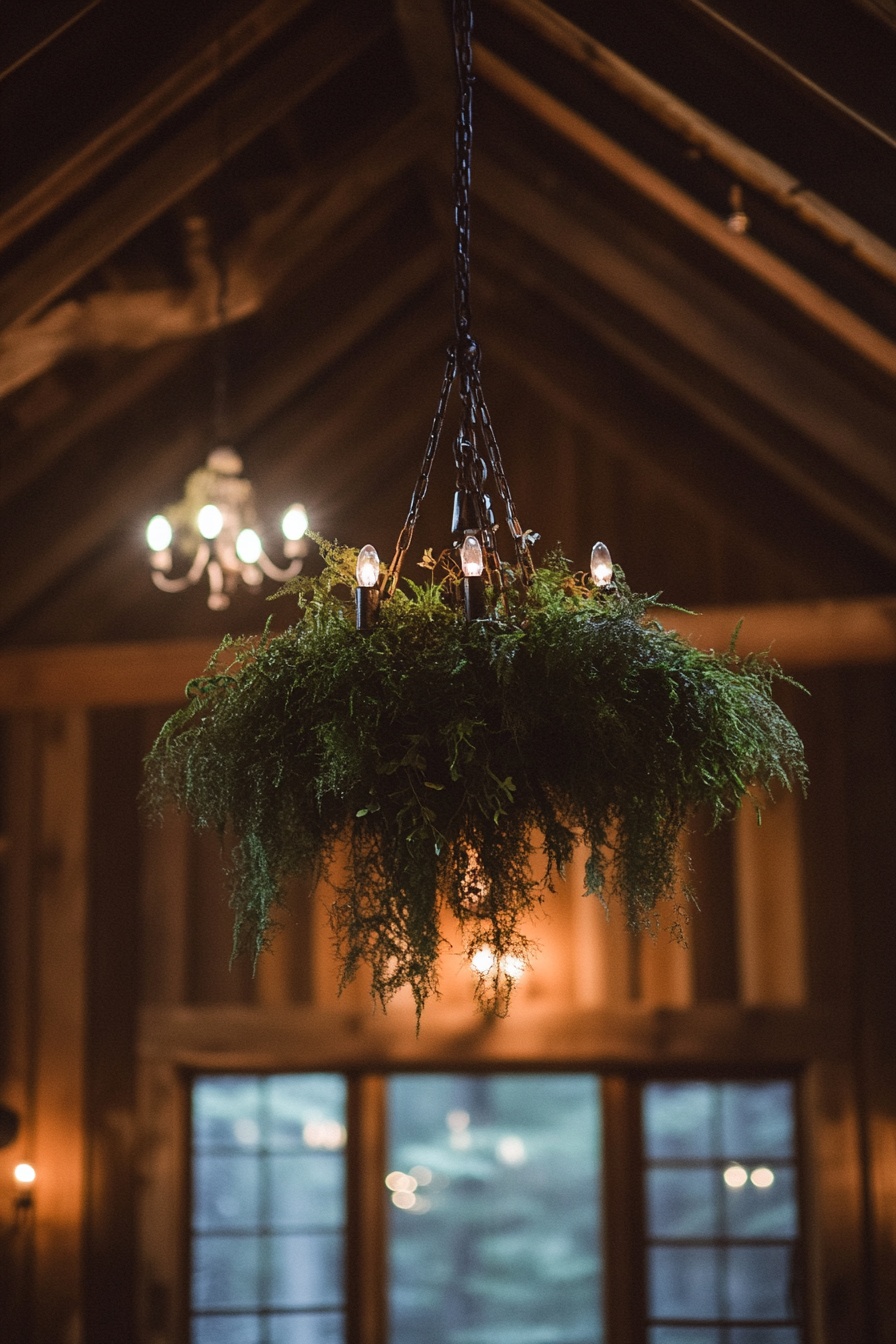 Greenery-Filled Chandelier