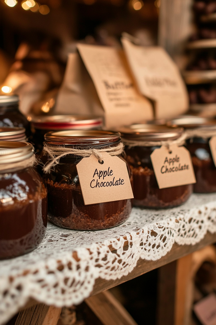 Apple Chocolate Jars