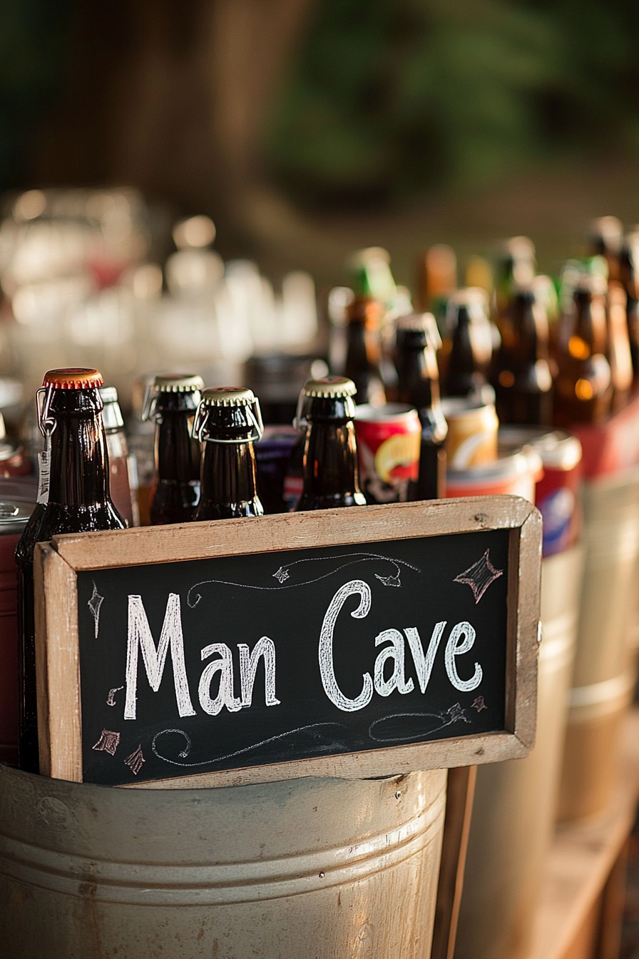 Backyard into a Man Cave Drink Station