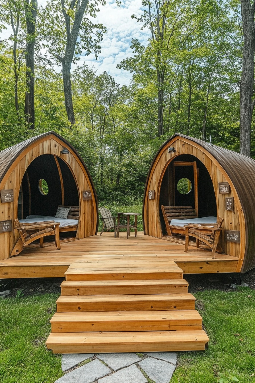 Cozy Retreat with Rustic Camping Pods
