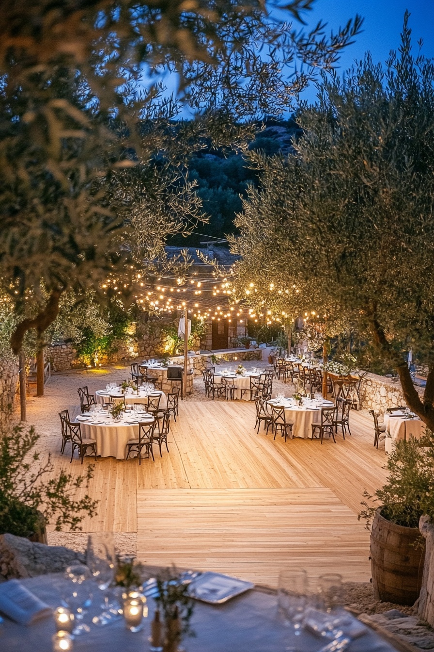 Intimate Al Fresco Gathering in a Rustic Setting