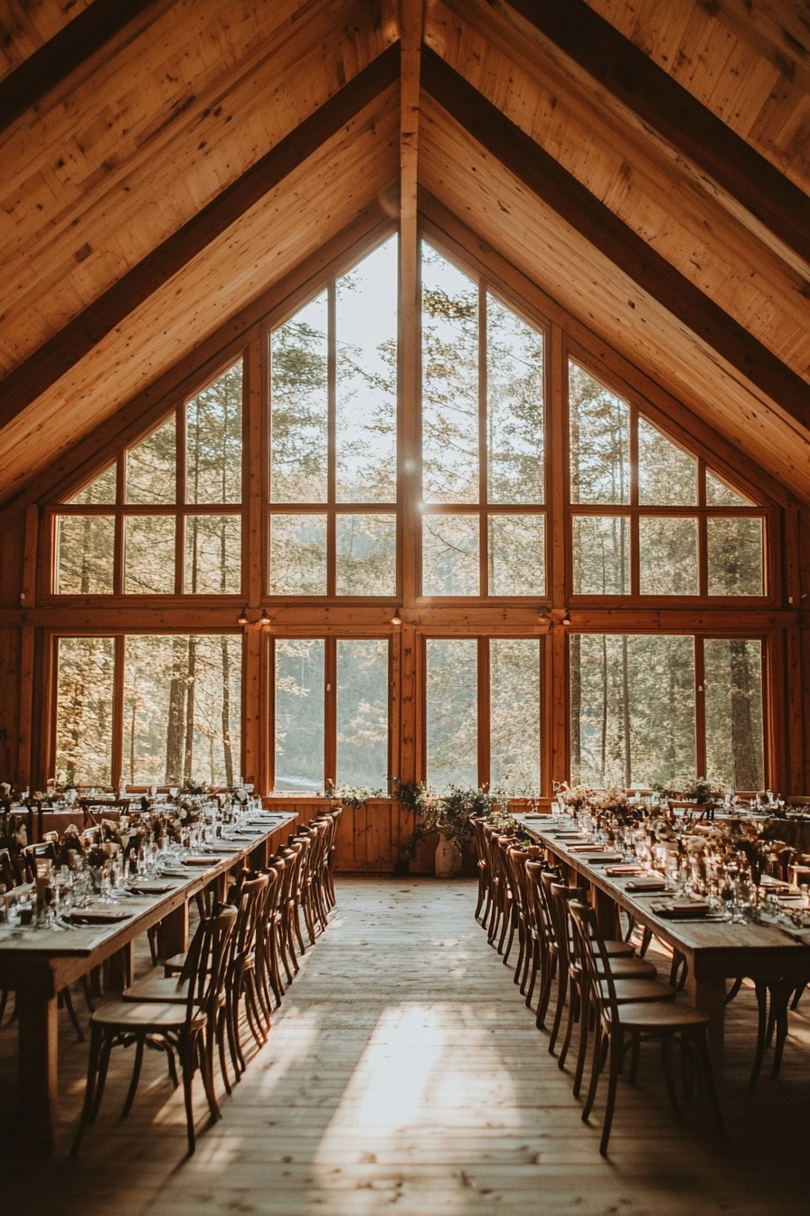 Warmth of a Rustic Lodge Reception