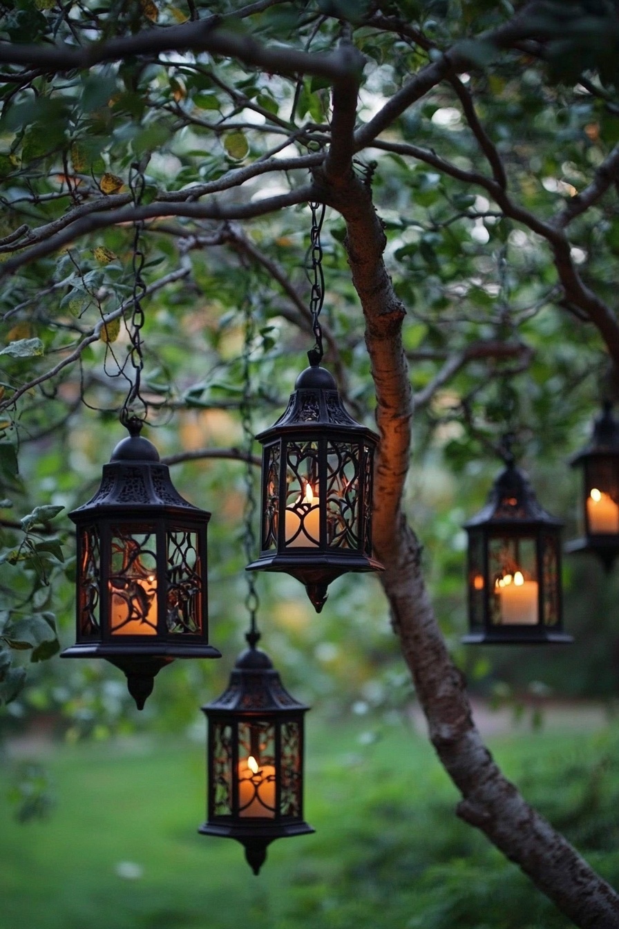 Whimsical Lantern Canopy for an Evening Celebration