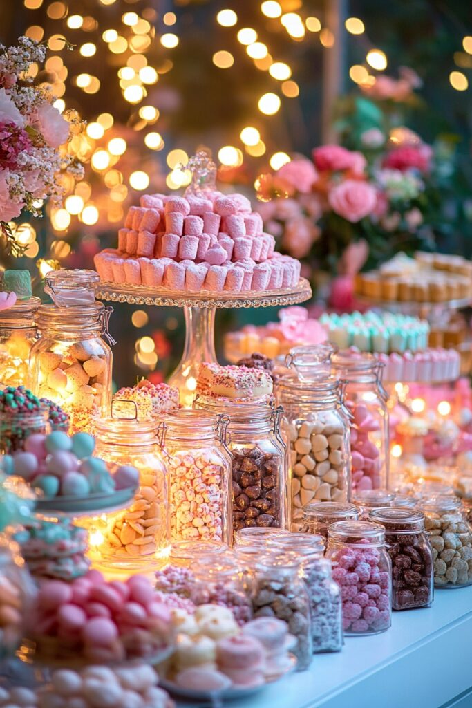 Candy Station with Dollar Tree Jars