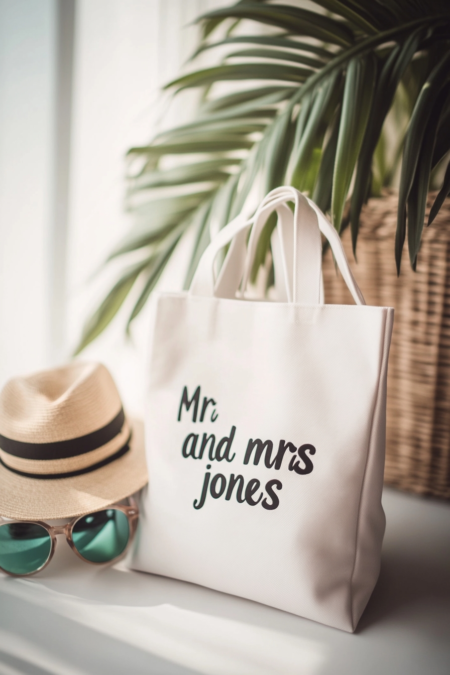 Chic Mr & Mrs Tote Bag