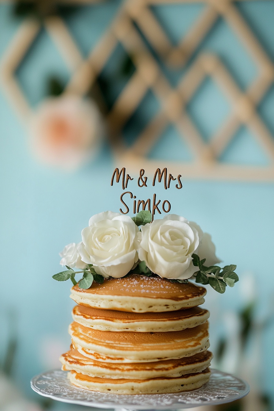  A Stacked Pancake Wedding Cake Creating a Cozy Celebration