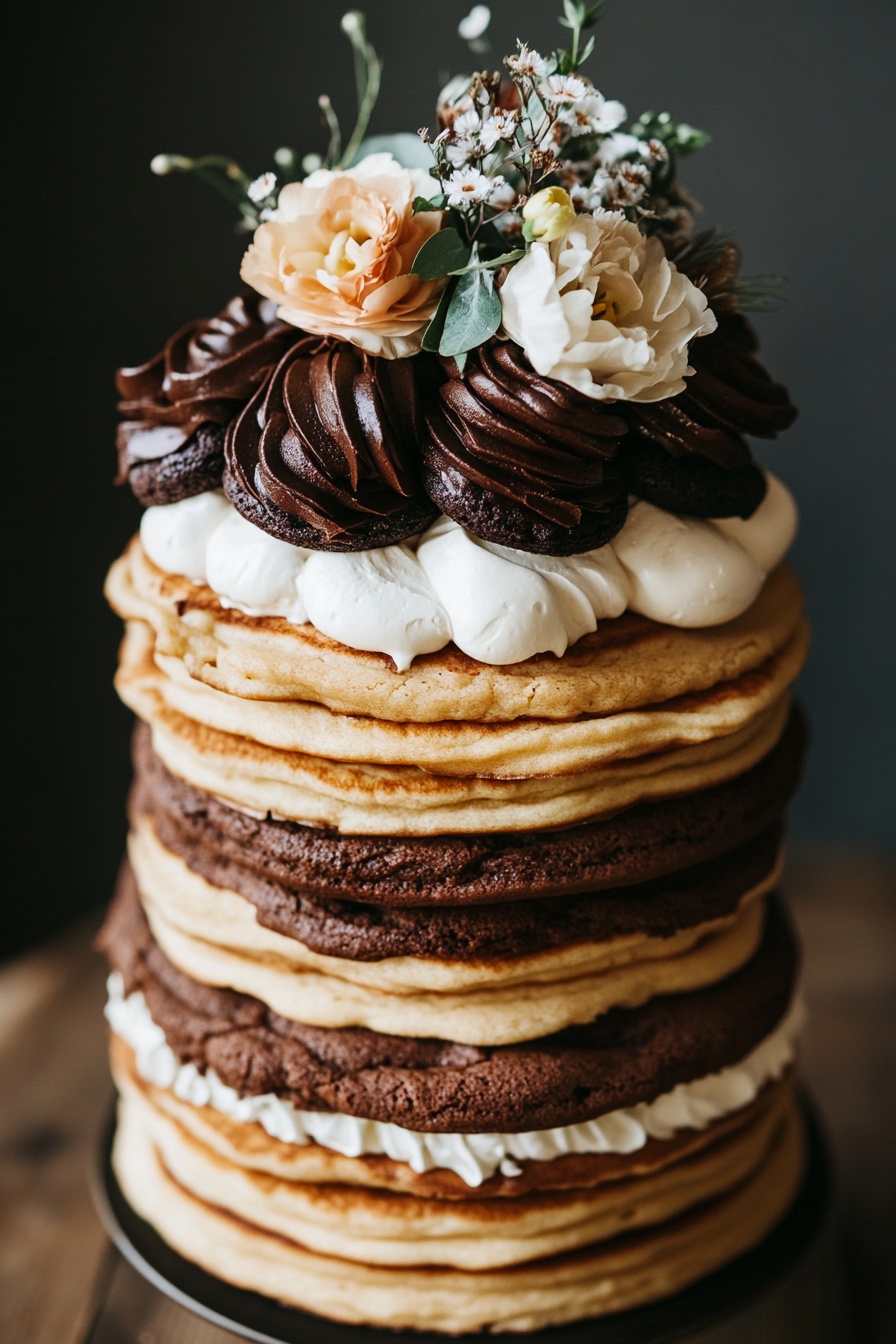 Chocolate Pancake Cookie Cake Bringing a Rustic Touch to Celebrations