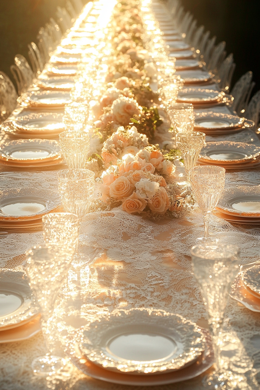 Dining Experience with Soft Roses Lace