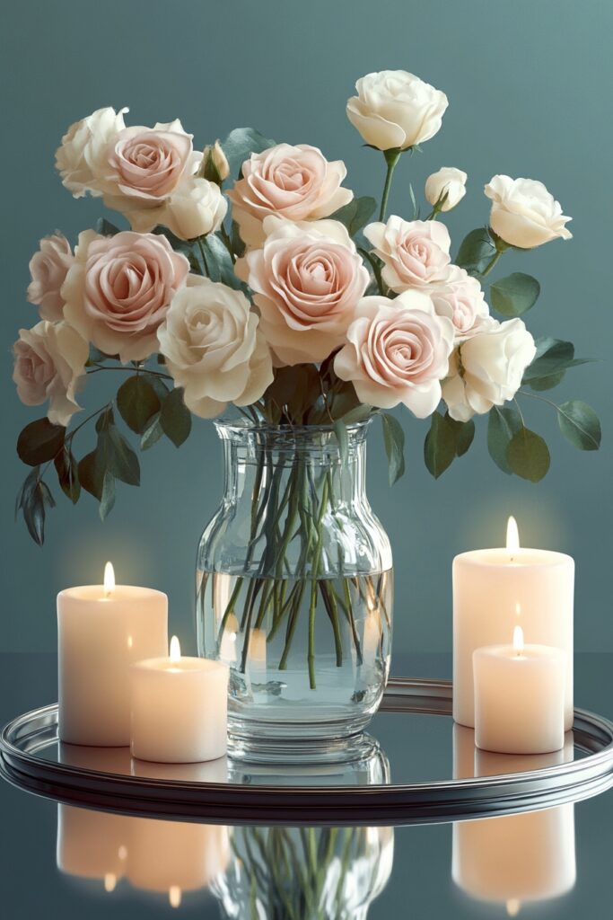 Dollar Tree Floral and Candle Displays