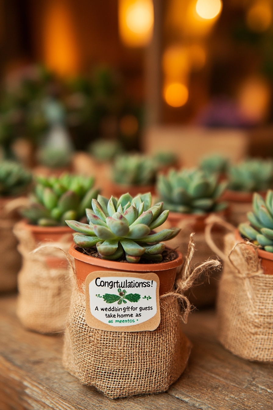 Eco-Friendly Succulent Wedding Gifts