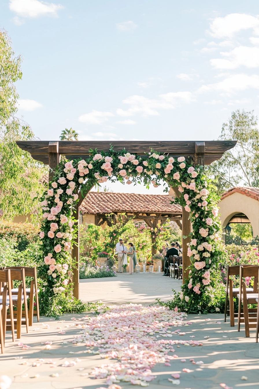 Floral Arch and Petal Path