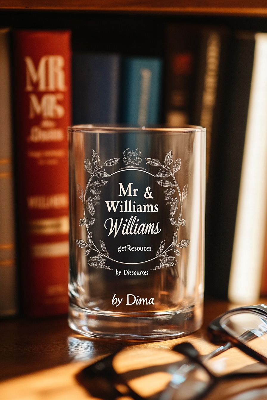 Glass Cup with Custom Engraving
