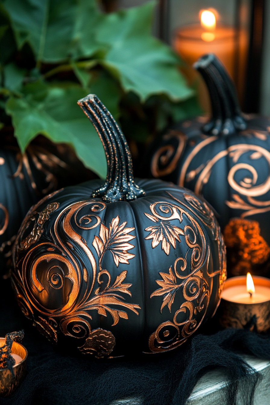 Showcasing Handcrafted Gothic Pumpkins