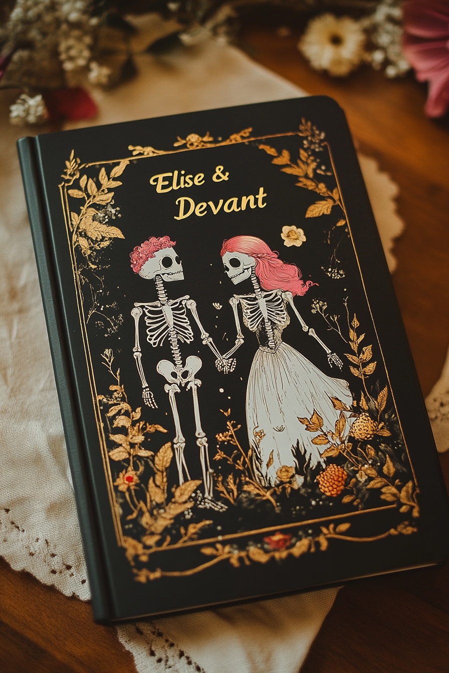 2. Personalized Gothic Wedding Journal