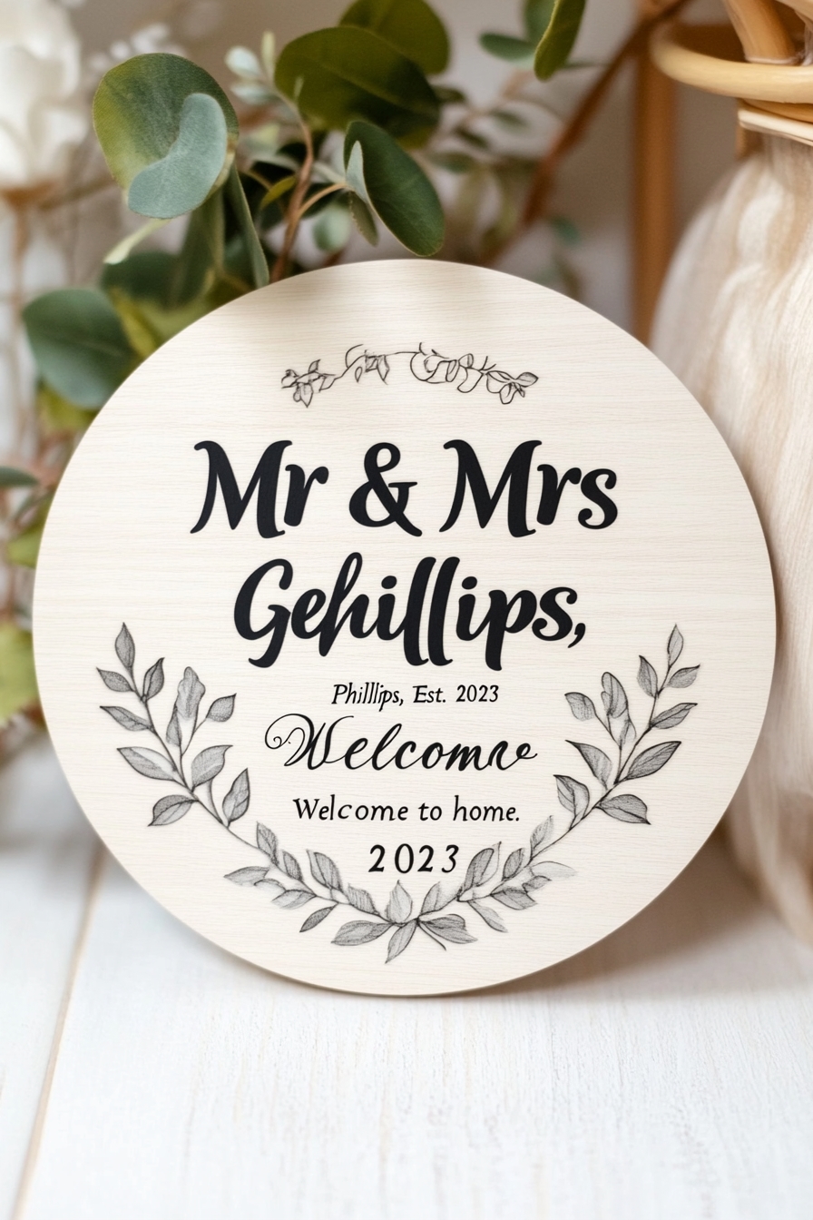 Home Welcome Sign Wedding