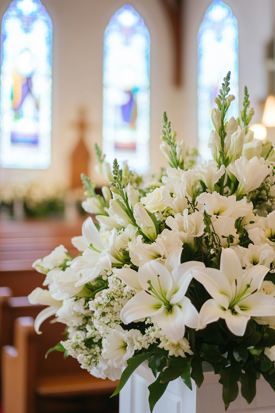 Floral Arrangement for a Church Ceremony