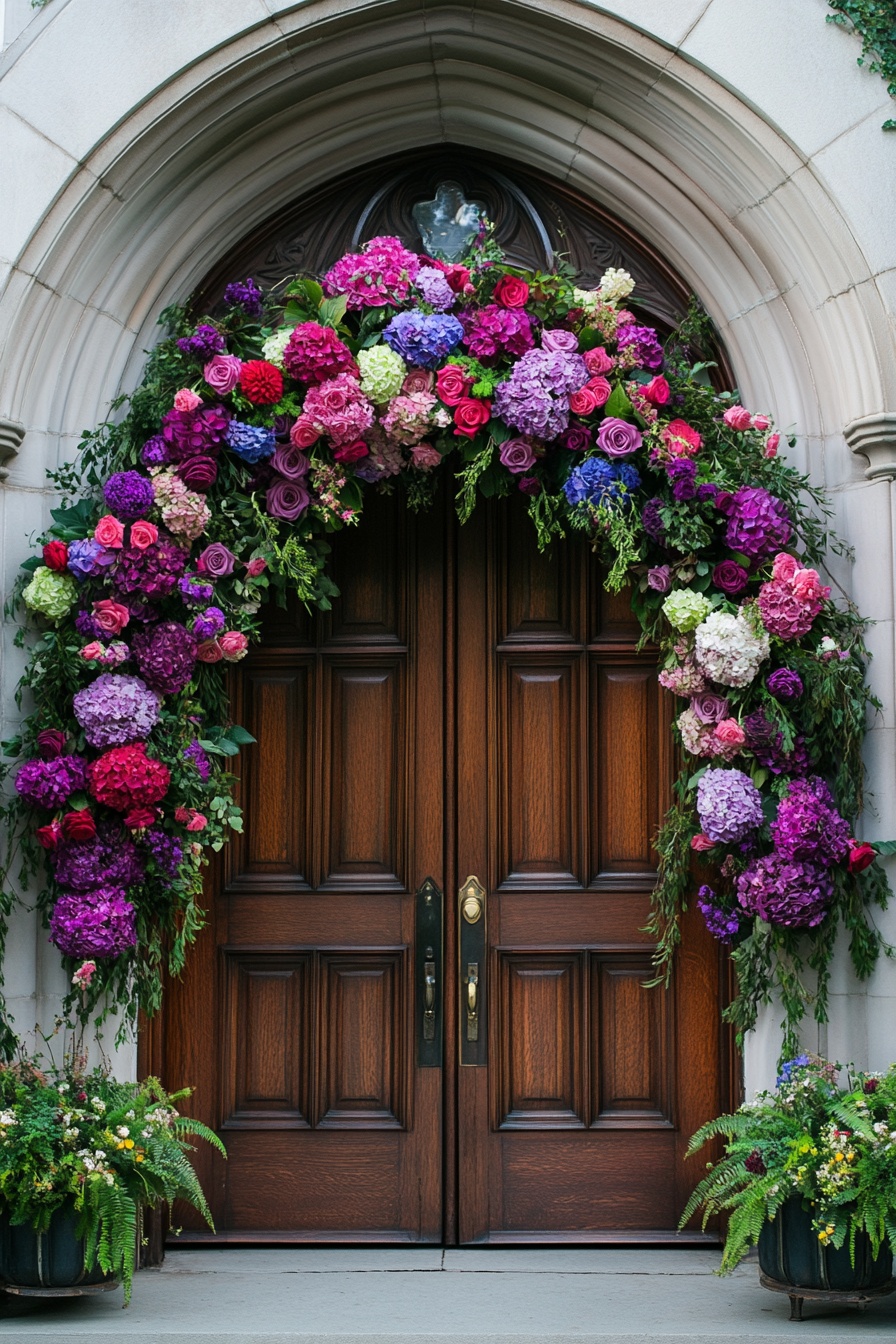 Church Door Floral Display