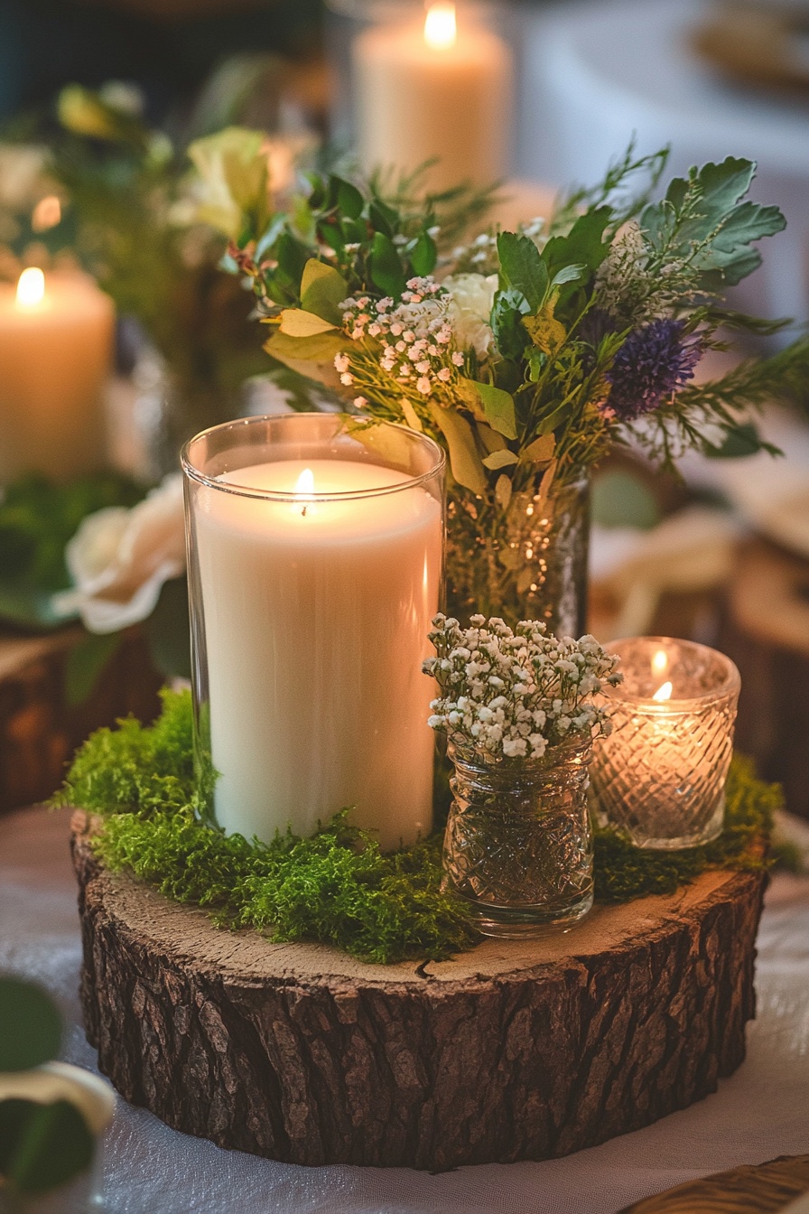 Candles and Fresh Florals