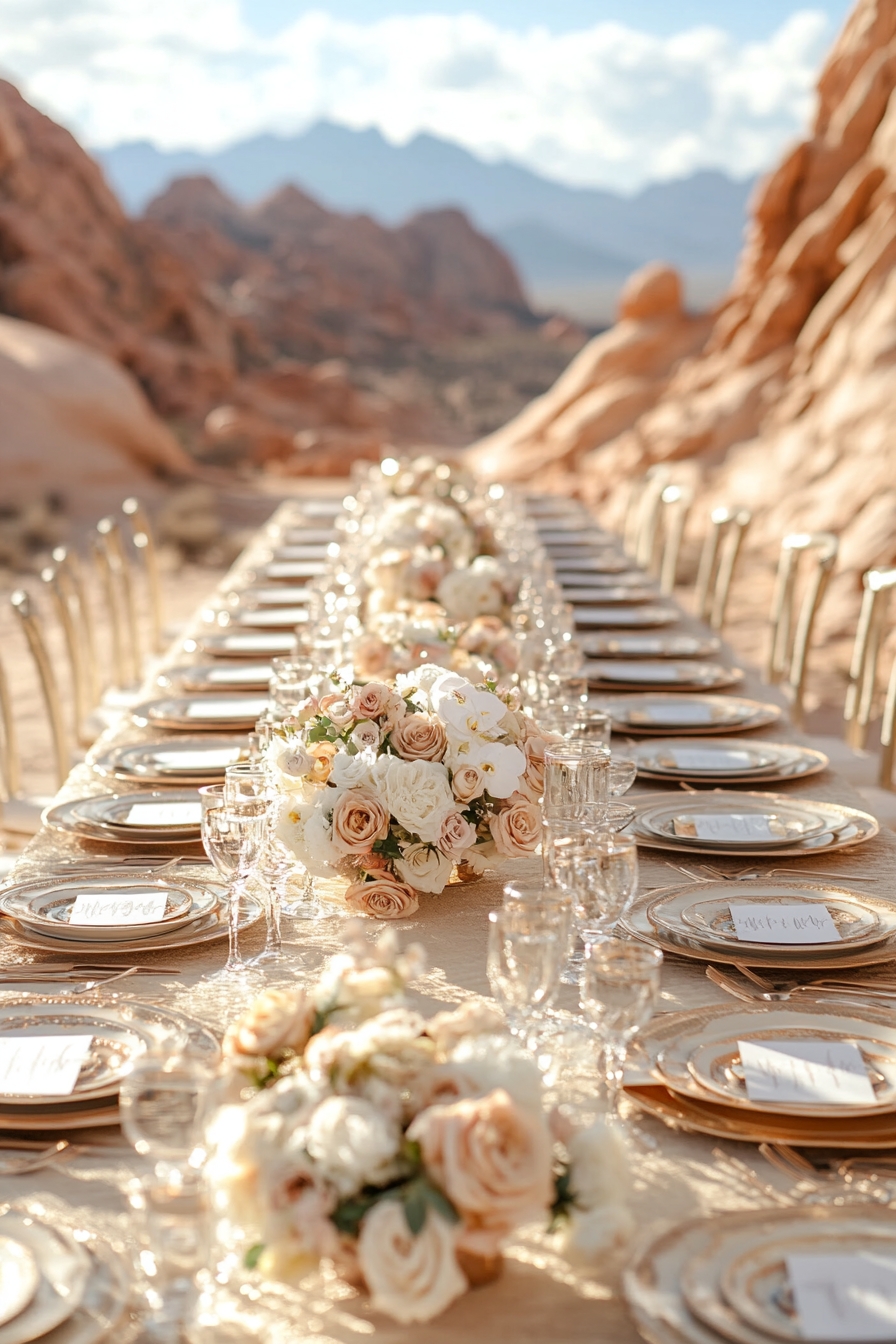 Lush Florals and a Desert Backdrop