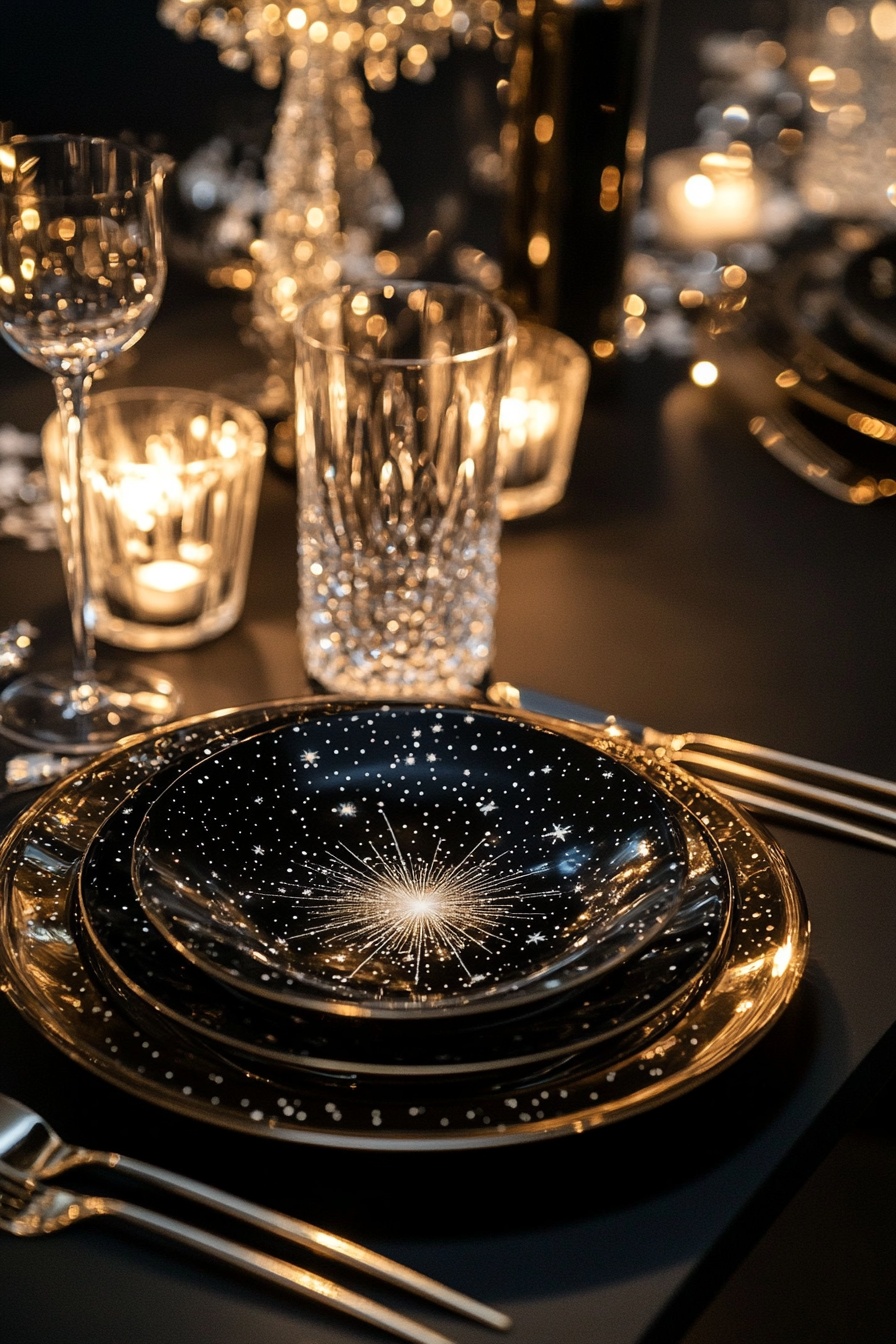 Tablescape for a Starry Wedding