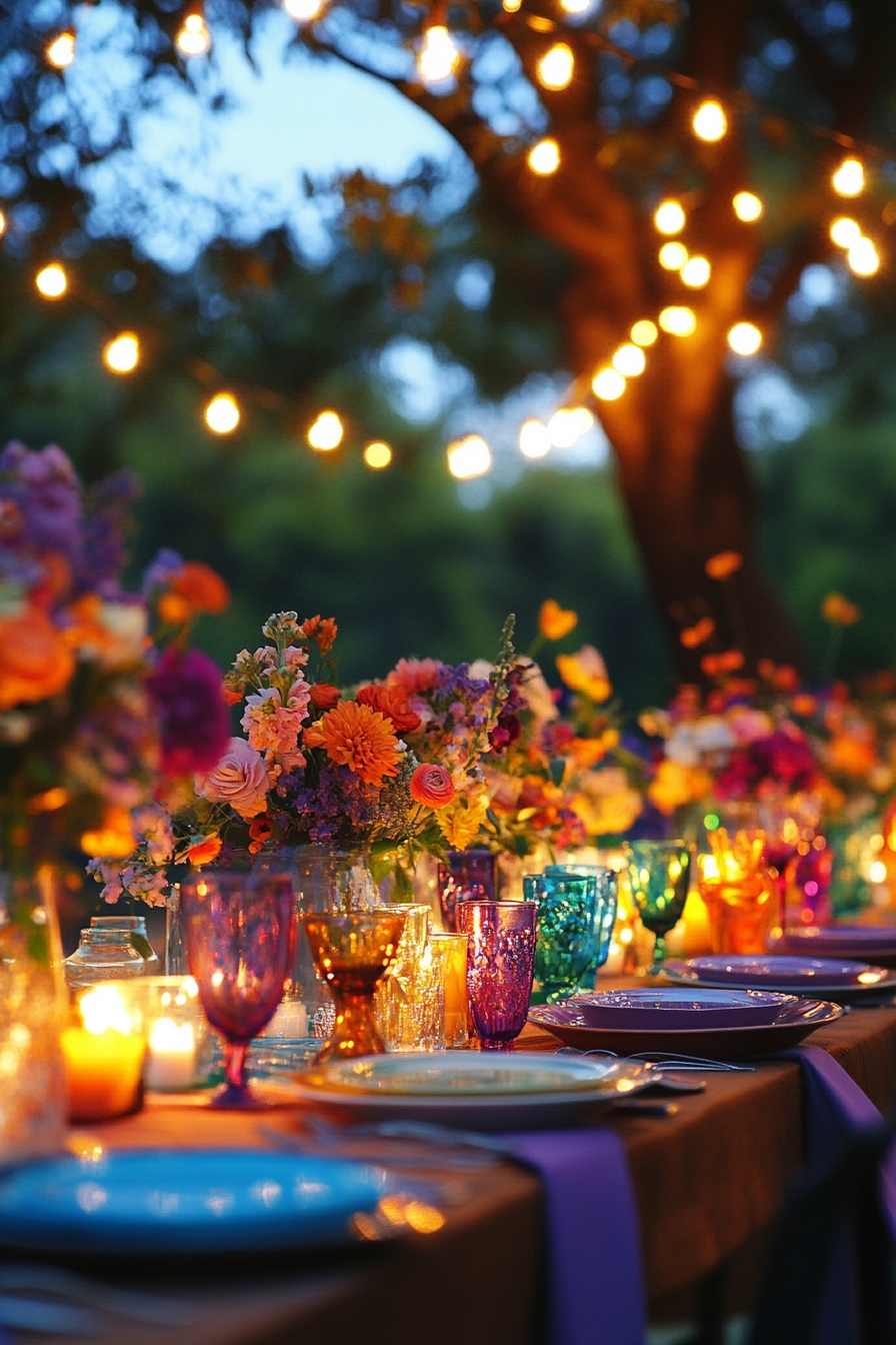 Outdoor Celebration with Colorful
