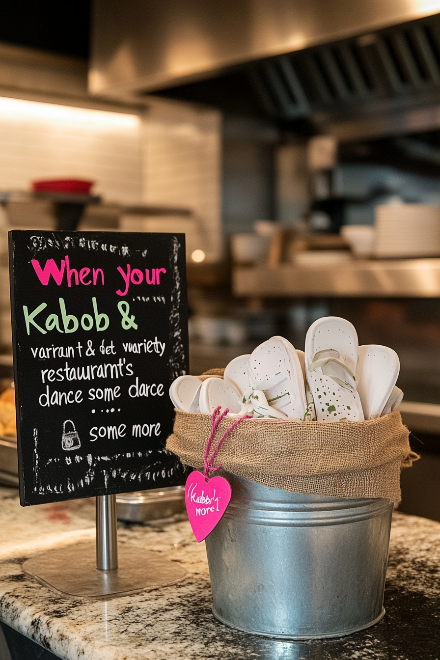 Quirky Wedding Favors and Bright Signage