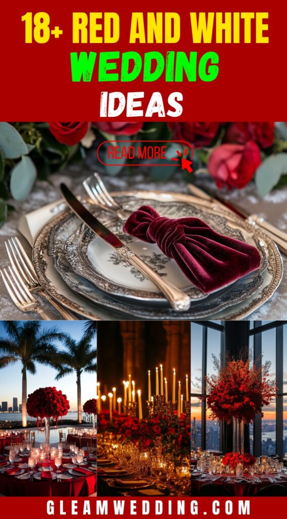 18 Red And White Wedding Ideas 2025! (Classic Colors, Fresh New Looks)