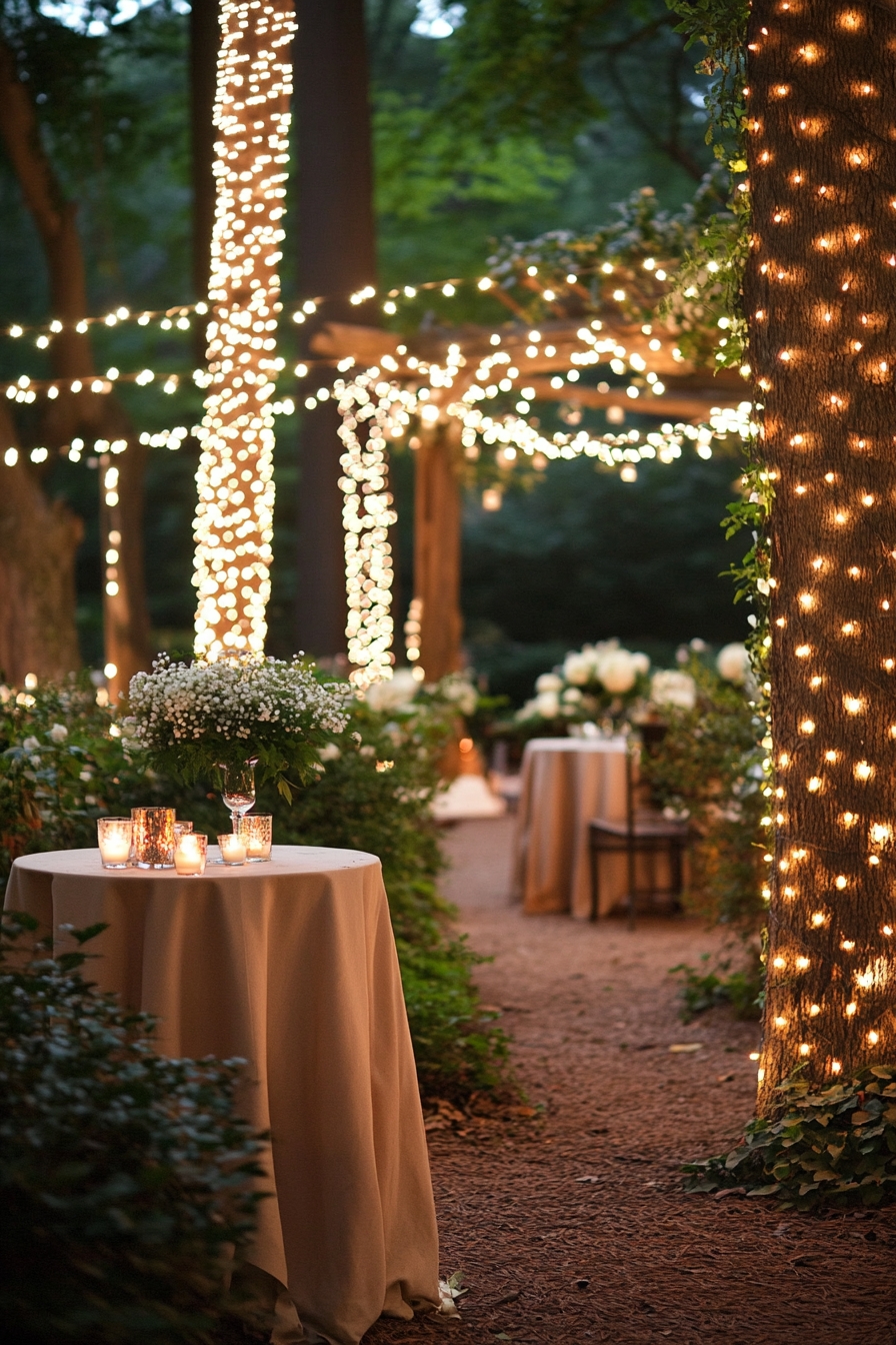 String Lights and Stylish Table