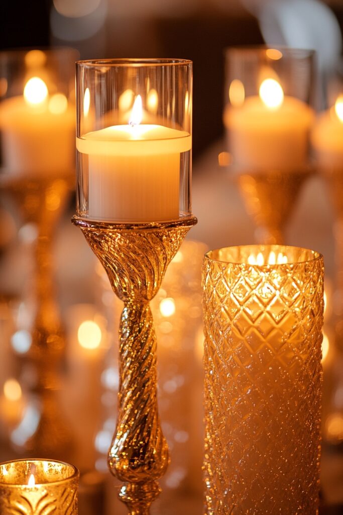 Stunning Candle-Filled Wedding Reception