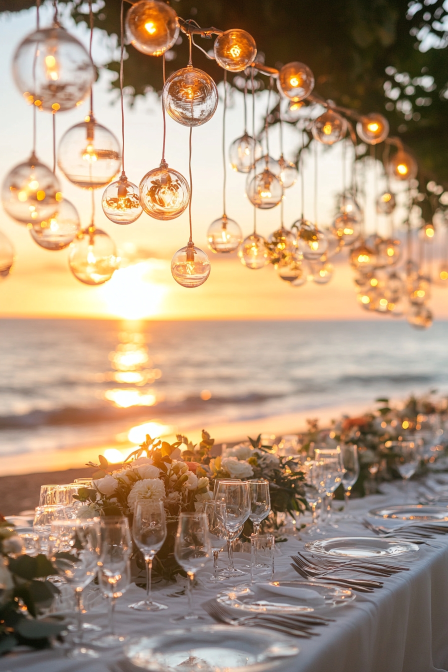 Table Amidst Sunset Glow