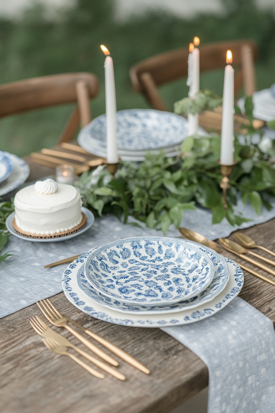 Vintage Plates and Gold Details