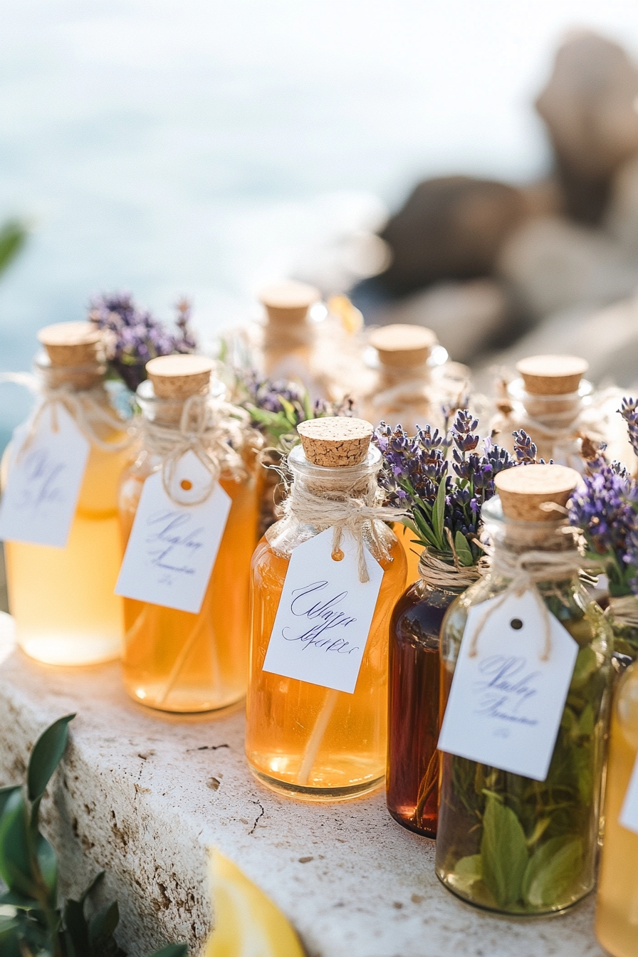 Wedding Favors in Glass Bottles