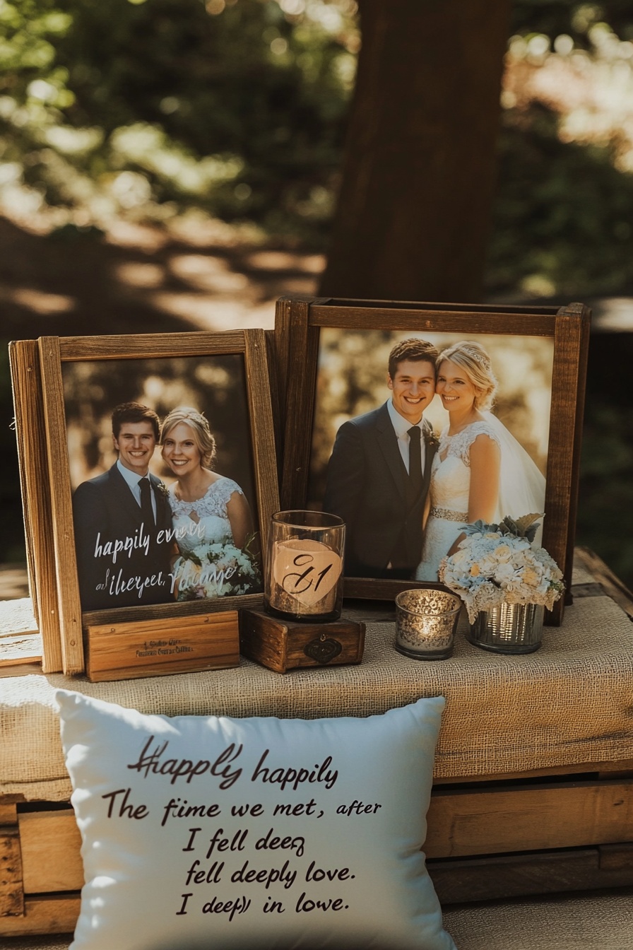 Wedding Decor with Framed Photos
