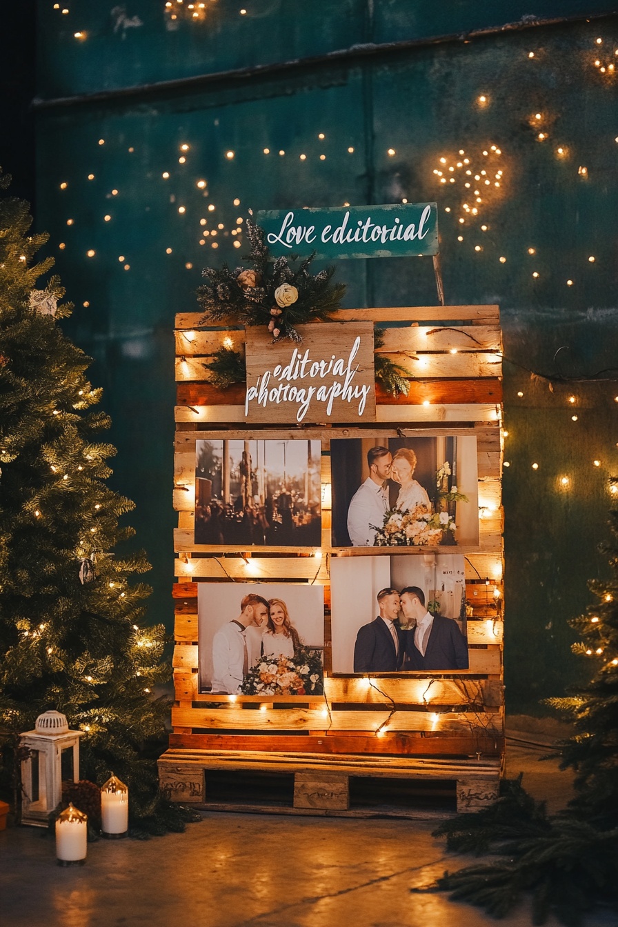 Wooden Pallet Photo Display