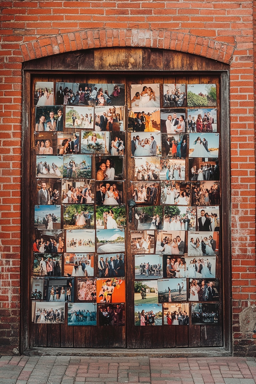 Memorable Wedding Photo Wall Display