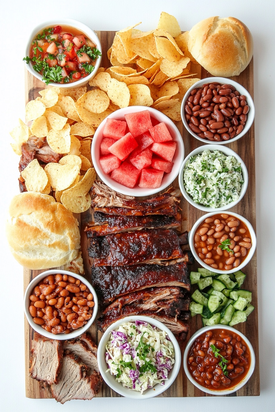  Classic BBQ Spread at the Reception