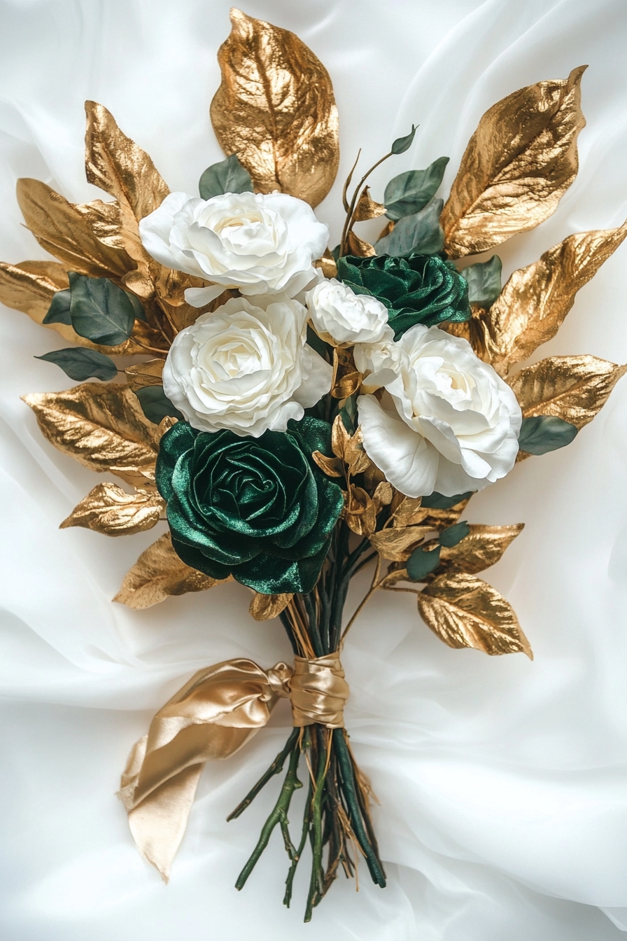 White, Green, and Gold Elements