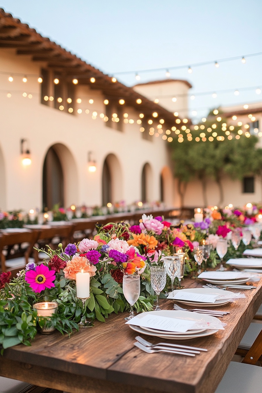 Mediterranean-Inspired Wedding Table with Wild Florals