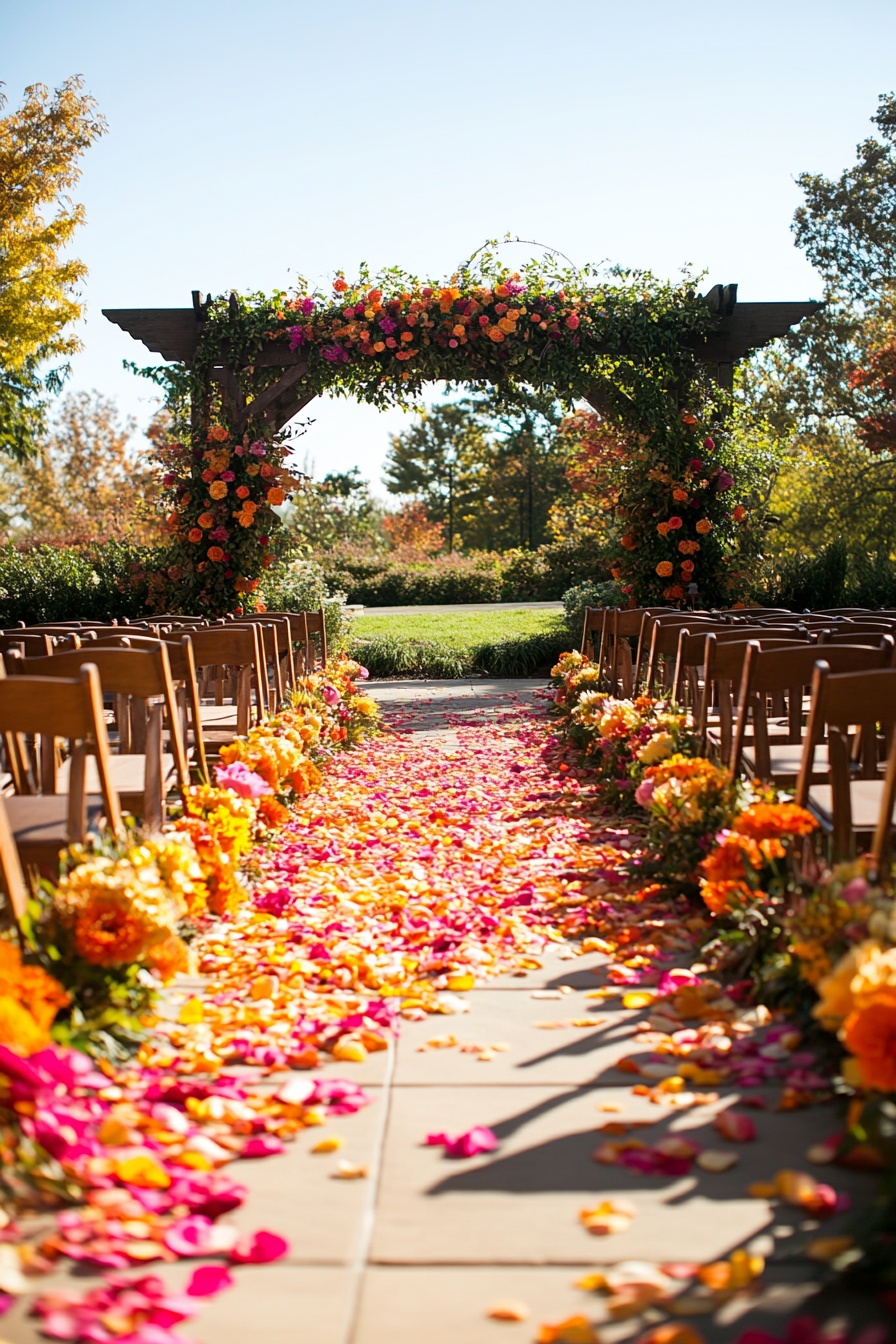 Walk Down an Enchanting Petal-Lined Aisle