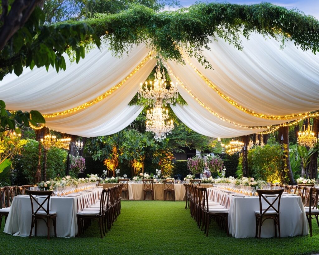 Fairy Lights and Classic Drapery