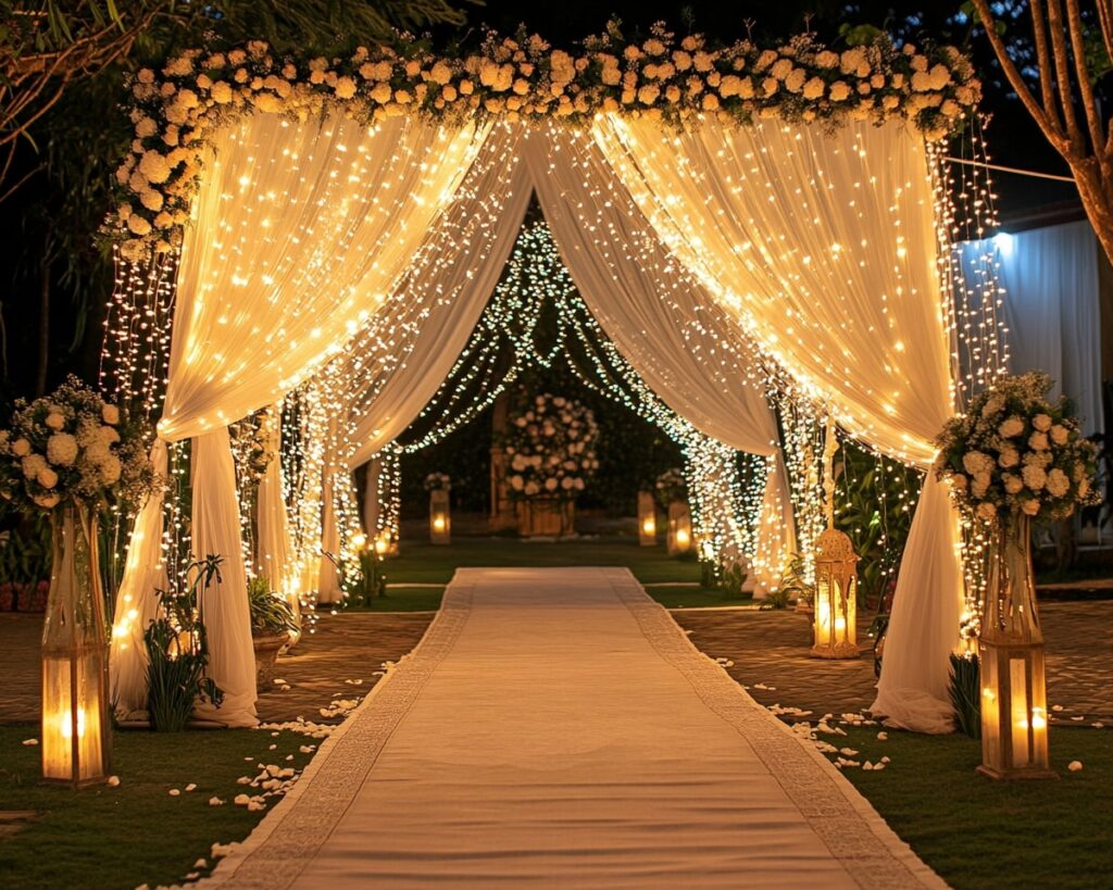 Classic Drapes and Fairy Lights