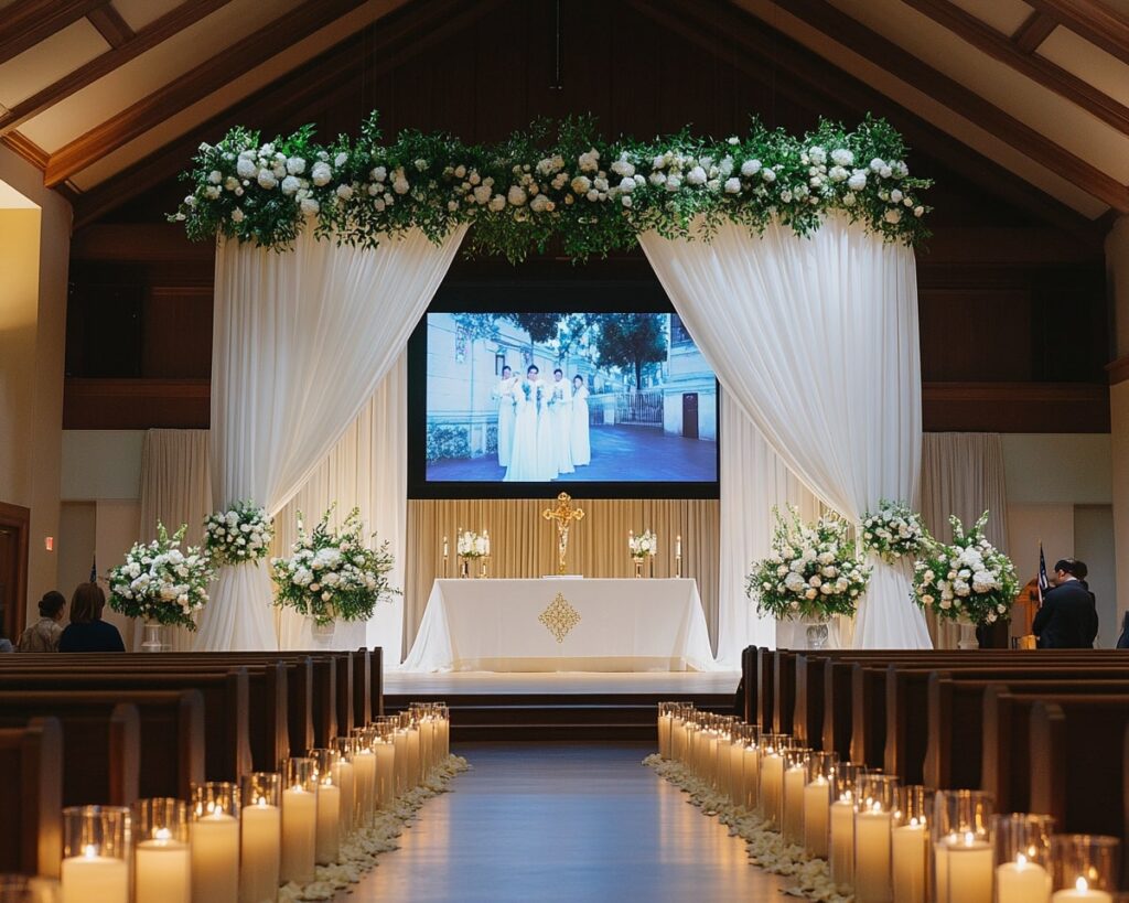White Drapery and Romantic Candlelight