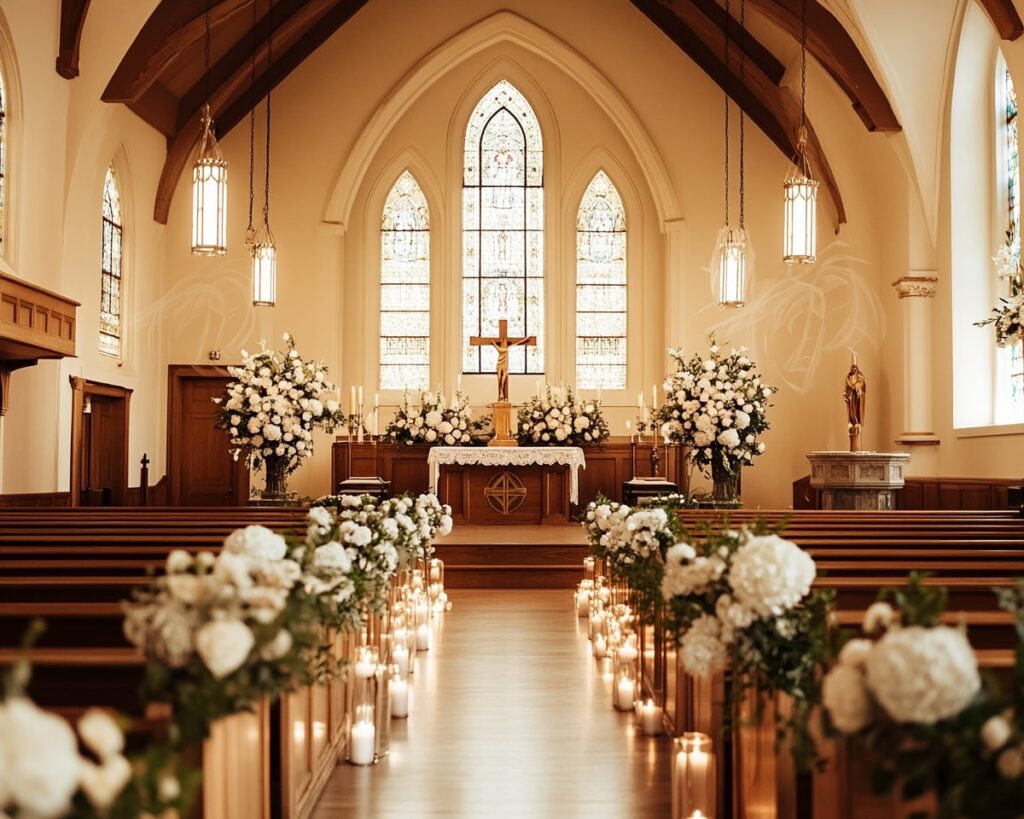 White Florals and Soft Lighting