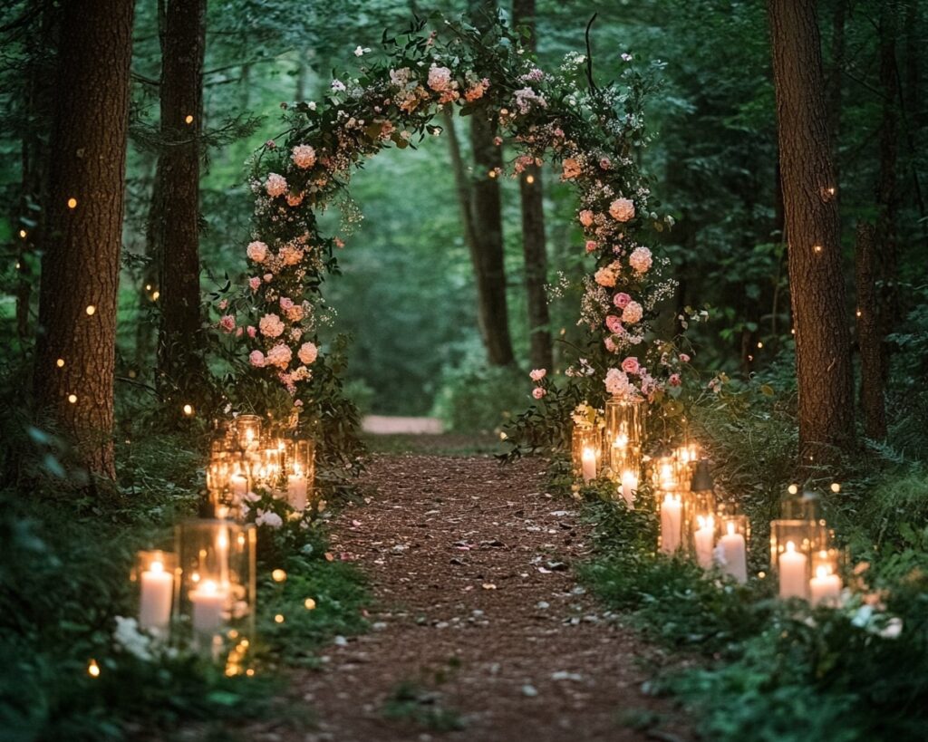 Candles and Floral Arches