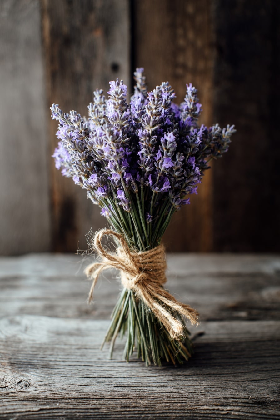 Infuse Rustic Charm with a Hand-Tied Lavender Bundle