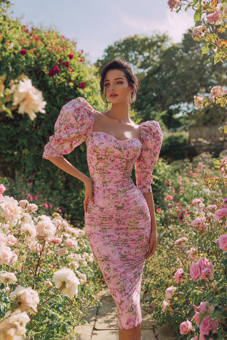 Sleeves with a Fitted Silhouette for Garden