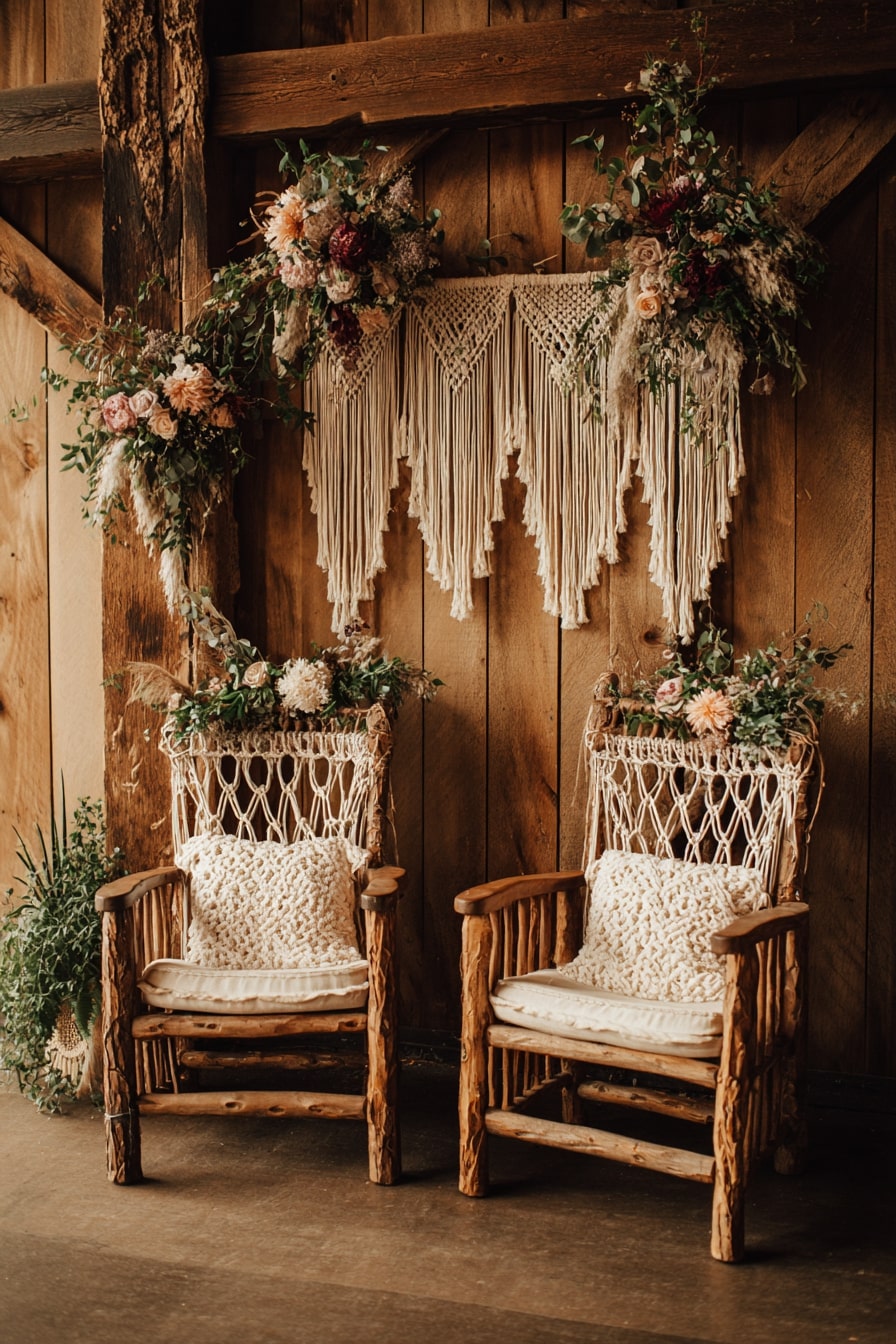 Weave Macramé and Floral Garlands for Boho Warmth