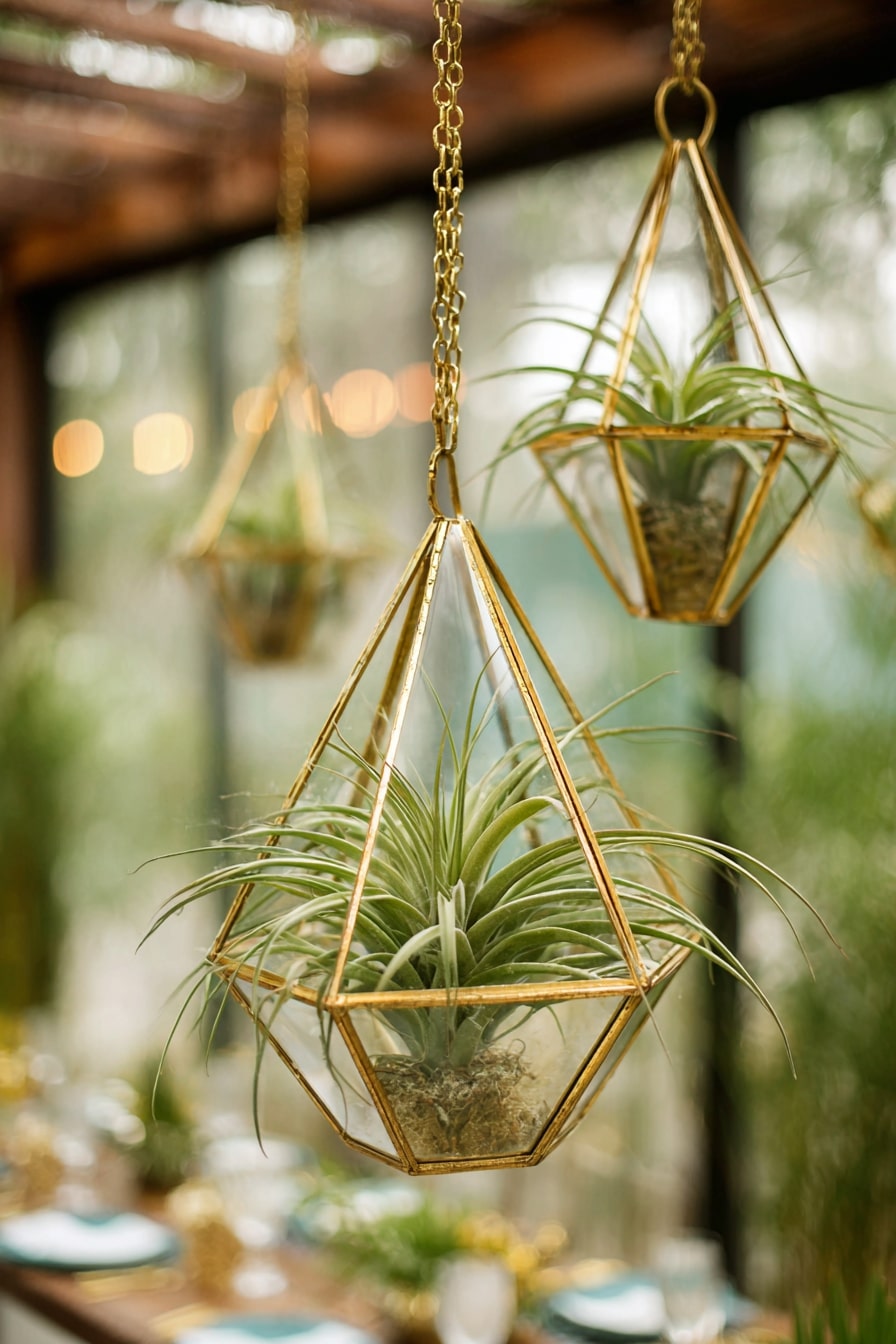Hang Geometric Planters for a Modern Green Accent
